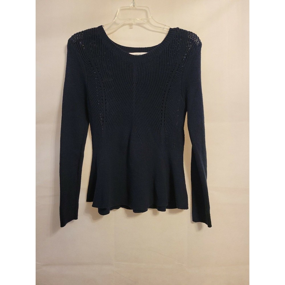 Cupcakes And Cashmere Solid Blue Pullover Sweater… - image 1